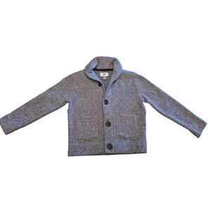 Old Navy Boys’ Shawl Collar Cardigan Sweater XS (5) – Gray Button-Up Knit